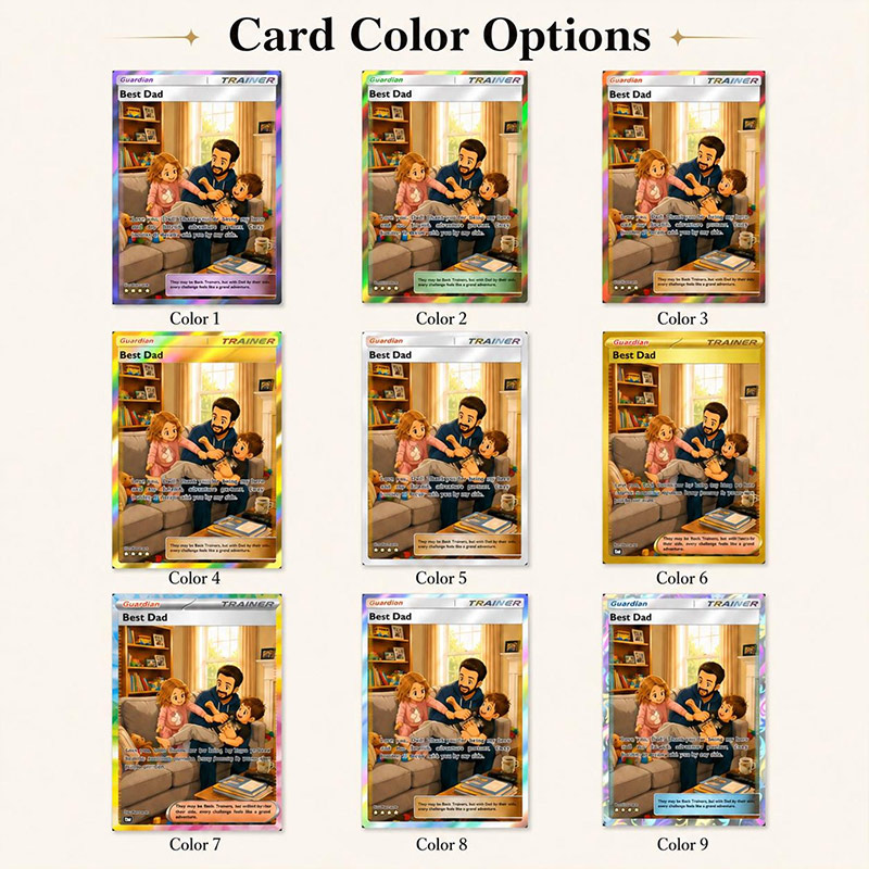 Personalized Father's Day Card Custom Holo Card From Photo  Father's Day Gift Gift for Dad Photo Card for Dad