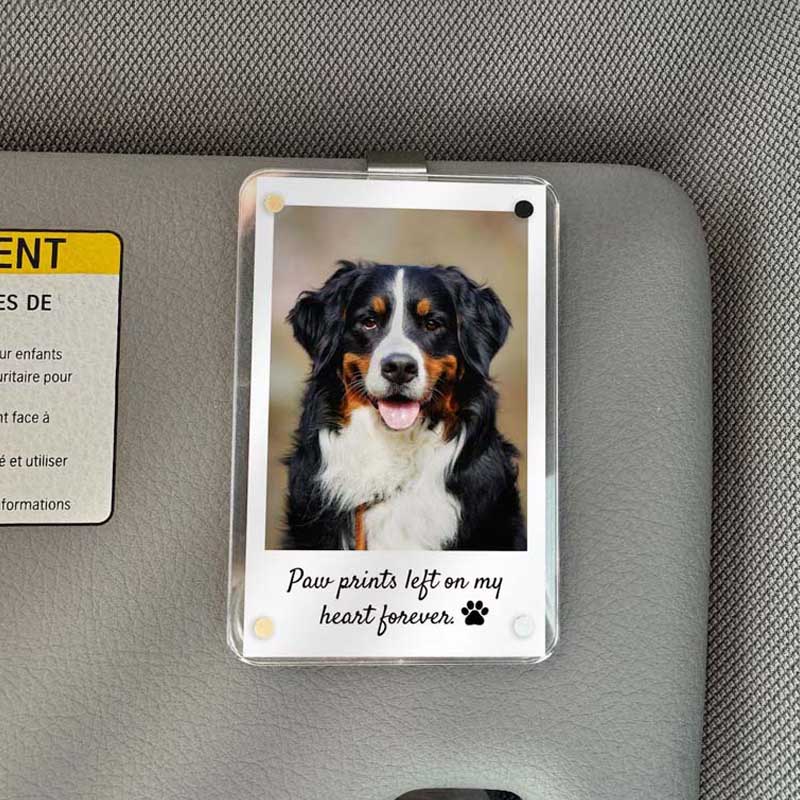 Personalized Dog Lover Pet Loss Memorial Car Visor Clip