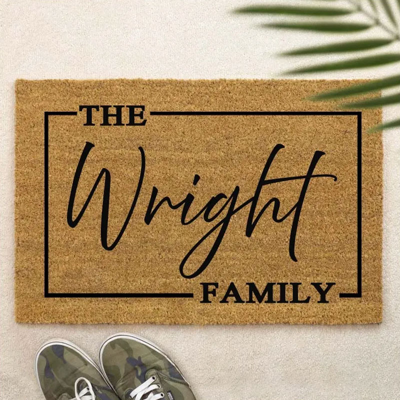 Personalized Coir Doormat Custom Welcome Mat Perfect Engagement Gift for Couples Home Decor Housewarming Gift