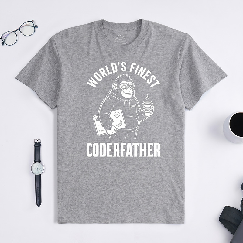 Personalized World’s Finest Coderfather Shirt Dad T-Shirt with Name Custom Birthday Father's Day Gift for Him