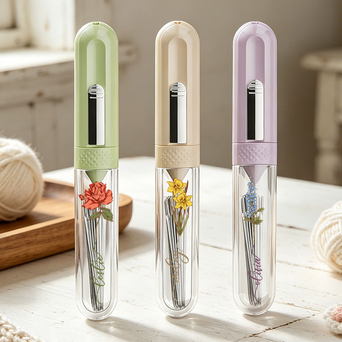 2 In 1 Automatic Needle Threading Tool for Hand Stitching Knitting Embroidery and Thread Removal
