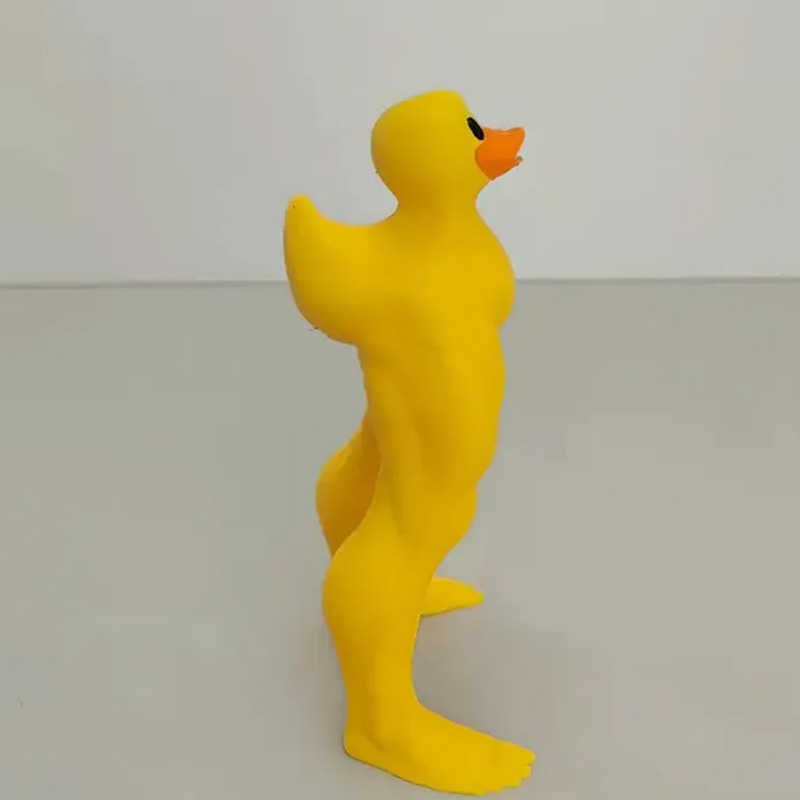 Personalized 3D Printed Funny Muscle Muscular Legs Duck Meme Desk Decor Birthday Gift for Friends Gym Rat Gym Lovers