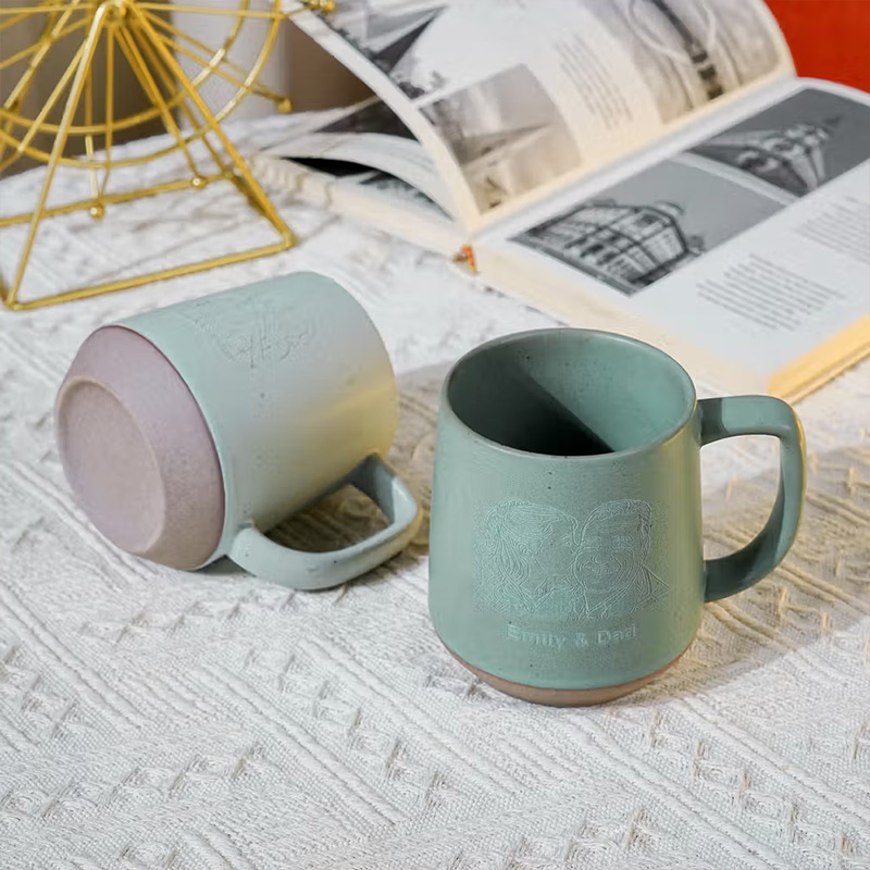 Personalized Engraved Line Art Photo Portrait 11.8 oz Ceramic Coffee Mug Daily Use Christmas Birthday Gift for Family Friends