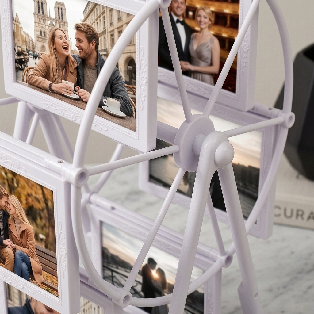 Personalized Photo Ferris Wheel Photo Album Keepsake Family Photo Decor Wedding Gift for Her Housewarming Gift Anniversary Gift for Boyfriend
