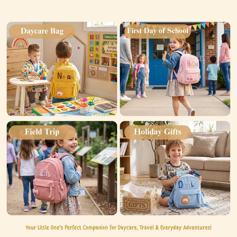 Personalized Toddler Backpack With Name Kindergarten Gift Back to School Summer Camp Bag Kids Preschool Bag