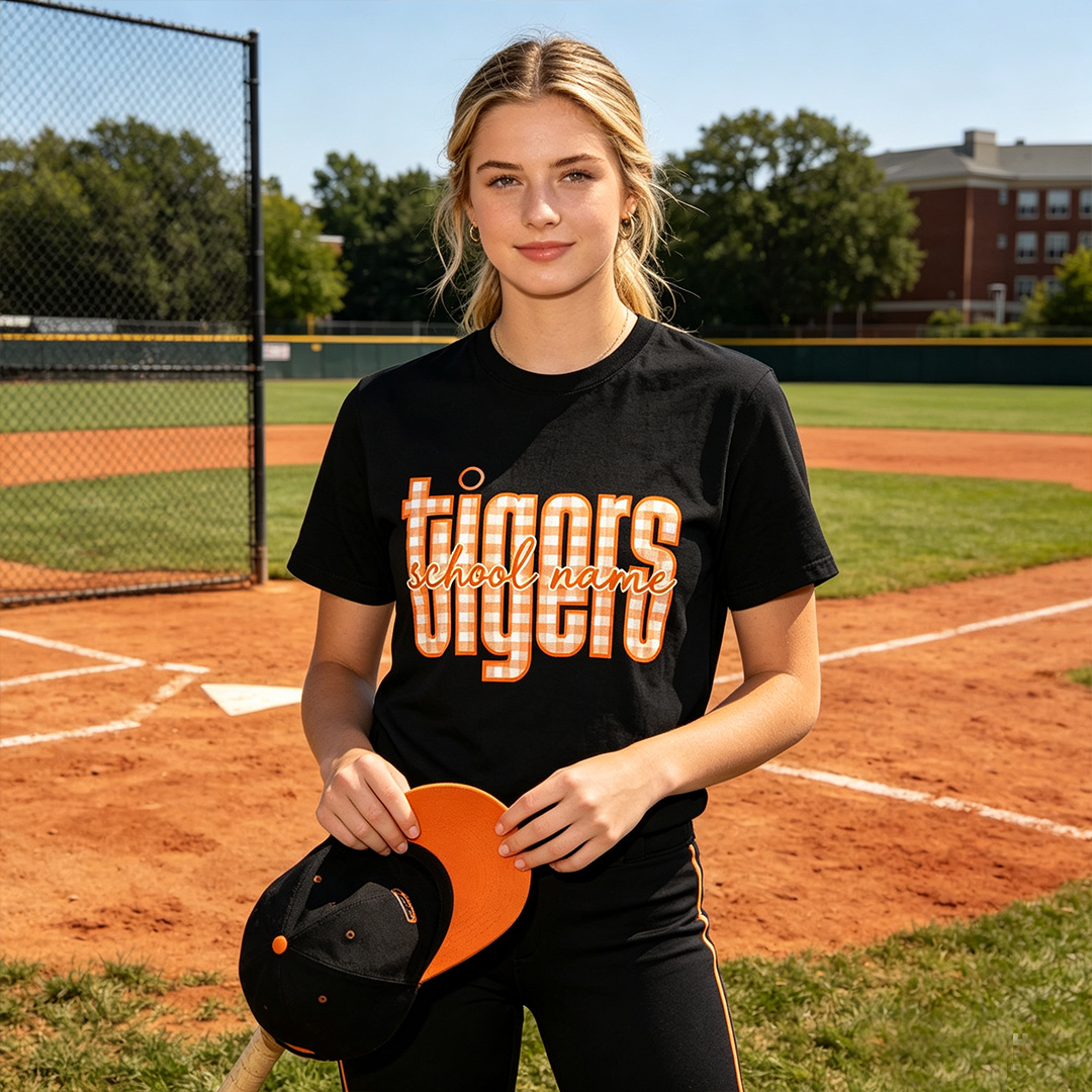Personalized School Mascot Football Baseball Hockey Design Custom School Team Name