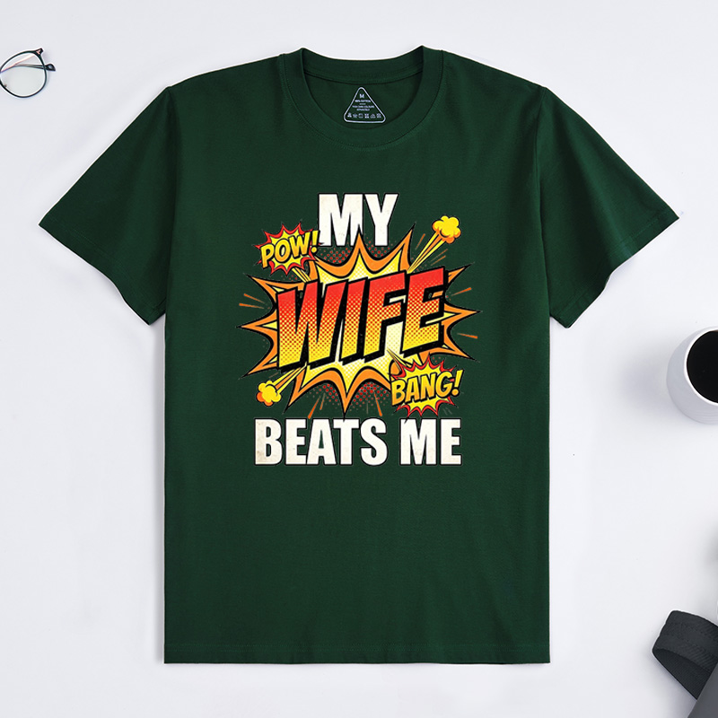 Personalized My Wife Beats Me Shirt Vintage Husband And Wife Shirts Husband Shirt For Men Funny Husband Gift