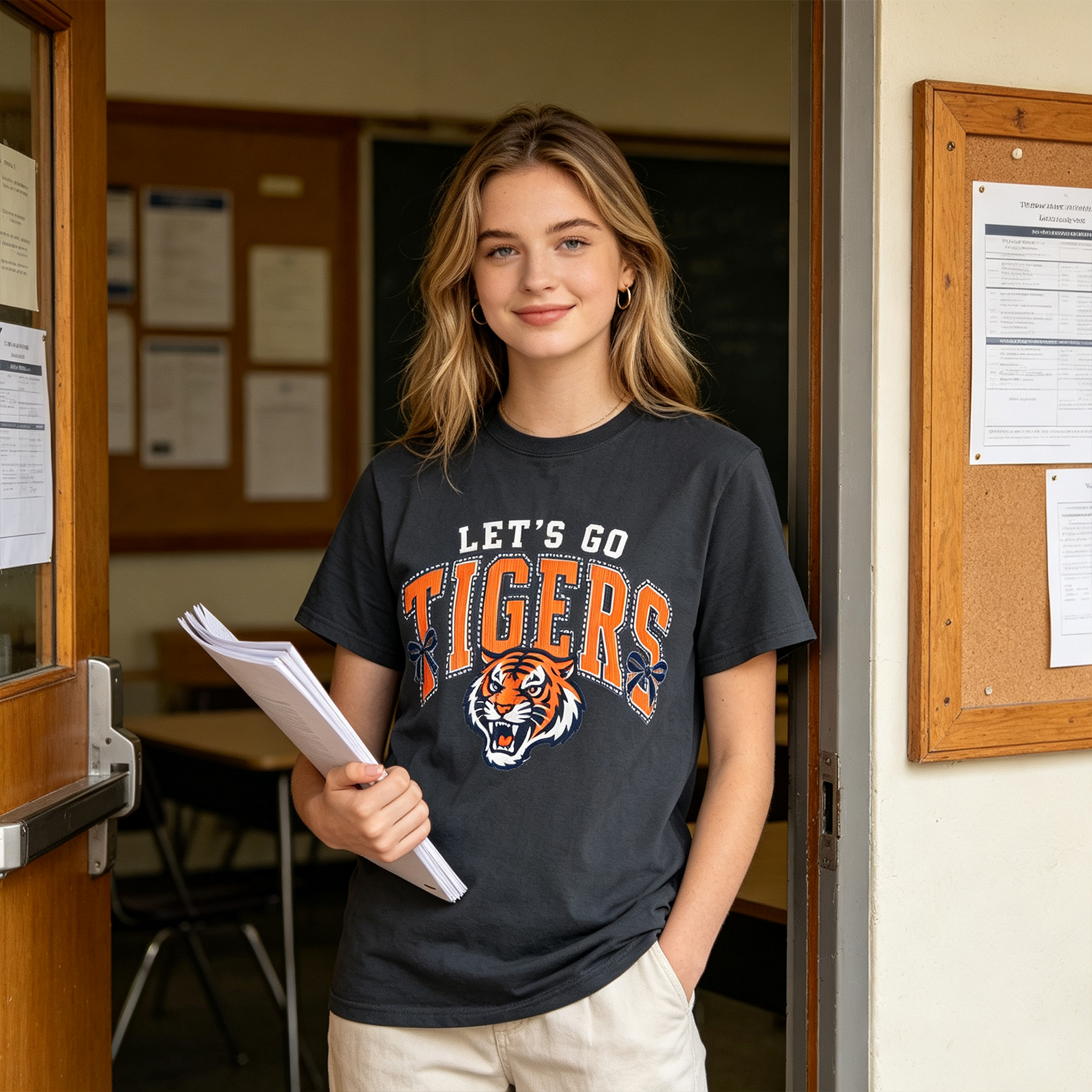 Personalized School Mascot Classic T-Shirt Let's Go Team School Spirit Team Back To School Gift