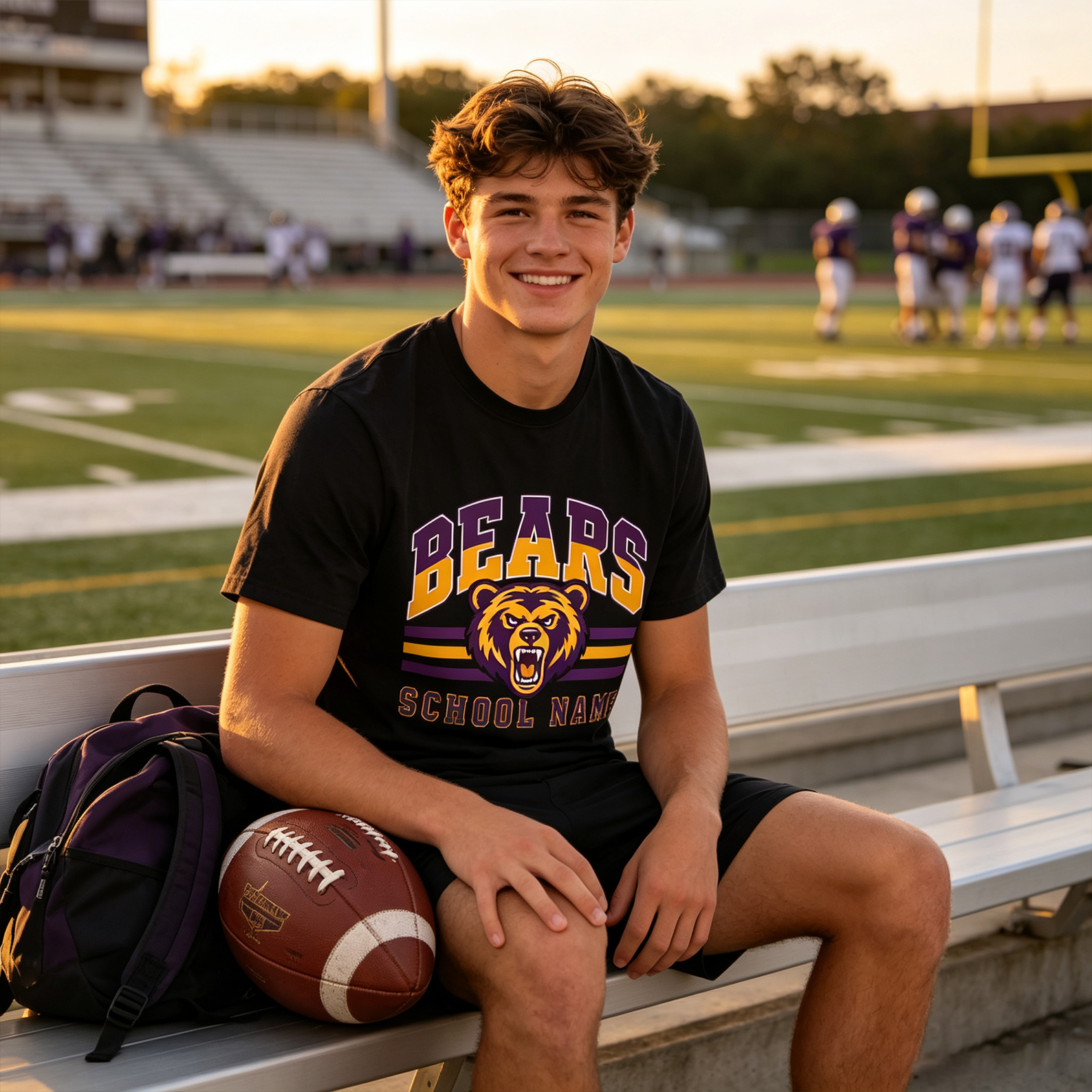 Personalized School Mascot Classic T-Shirt Custom School Team Name Back To School Gameday Gift