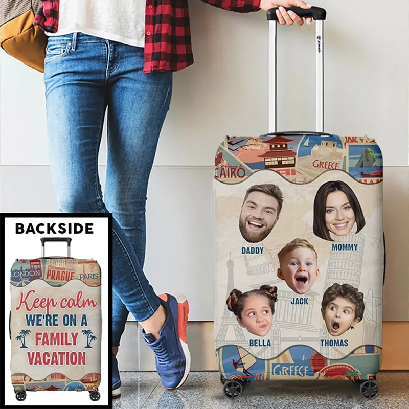 Personalized Photo Every Mile Luggage Cover A New Memory with Family Custom Travel Suitcase Protector Summer Vacation Gift For Family