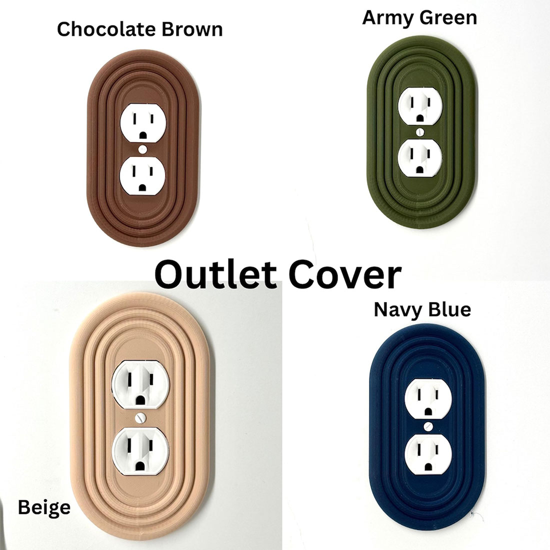 Mid-Century Modern Oval Light Switch Cover Available in Multiple Configurations Stylish & Functional Wall Plate