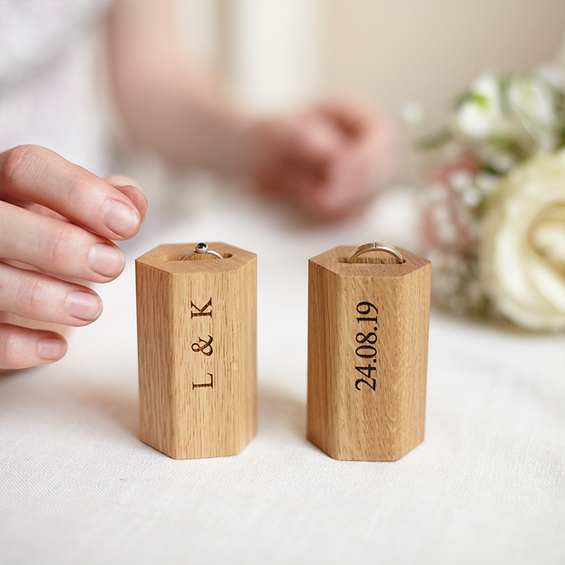 Personalized Walnut Wooden Ring Dish, Wedding Ring Holder, Valentine’s Day Gift, Wedding, Engagement, Anniversary Gift for Her