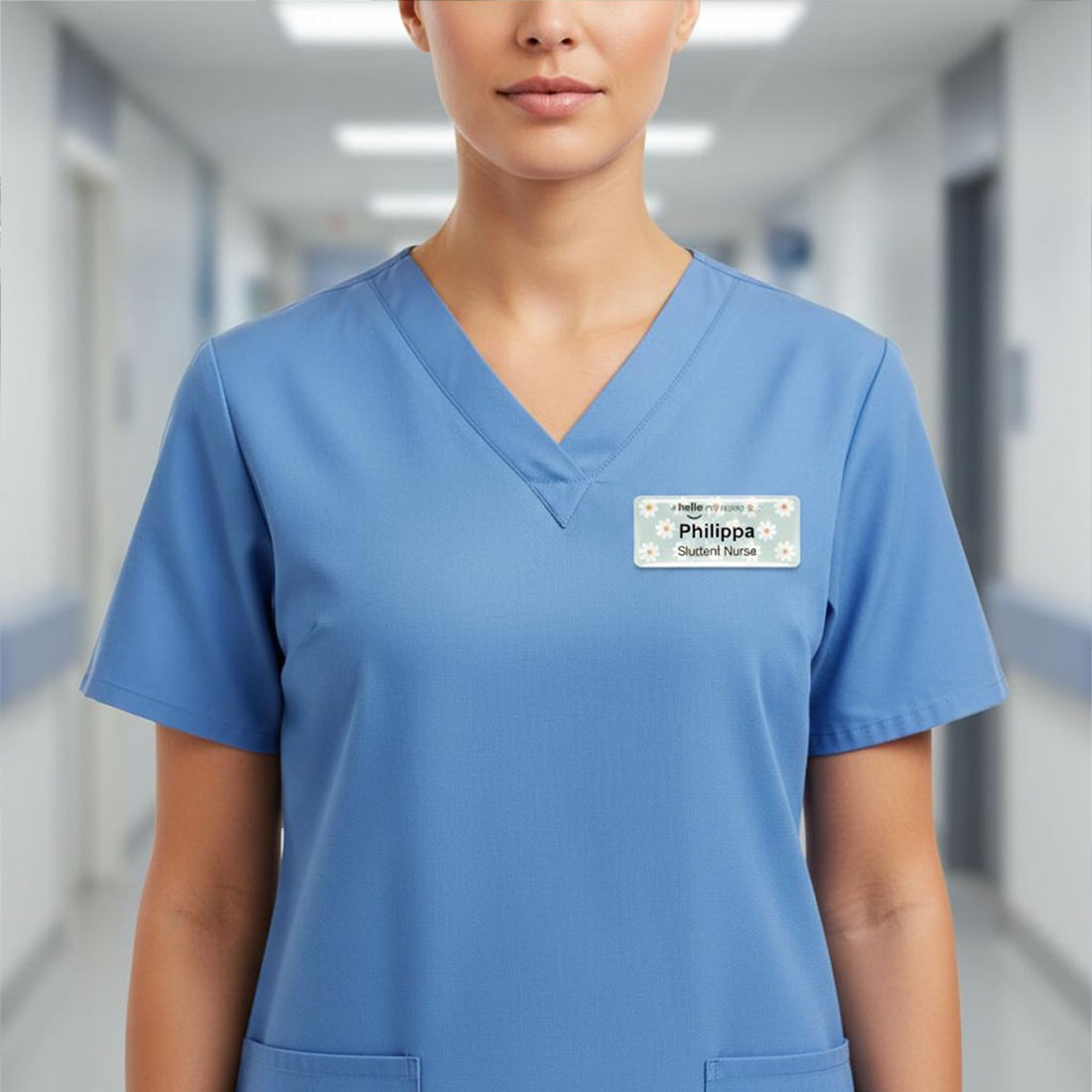 Acrylic Finish Hello My Name Is Daisy Name Badge Student Nurse Doctor Midwife Hospital NHS Practitioner Nursery School Preschool 
