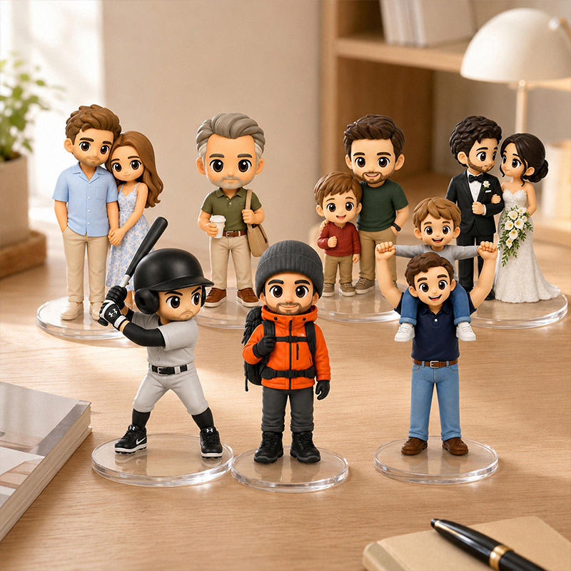 Personalized 3D Statue from Your Photo Custom Daddy Gift 3D Figurine Keepsake Mini Character Gift Gift for Family Dad