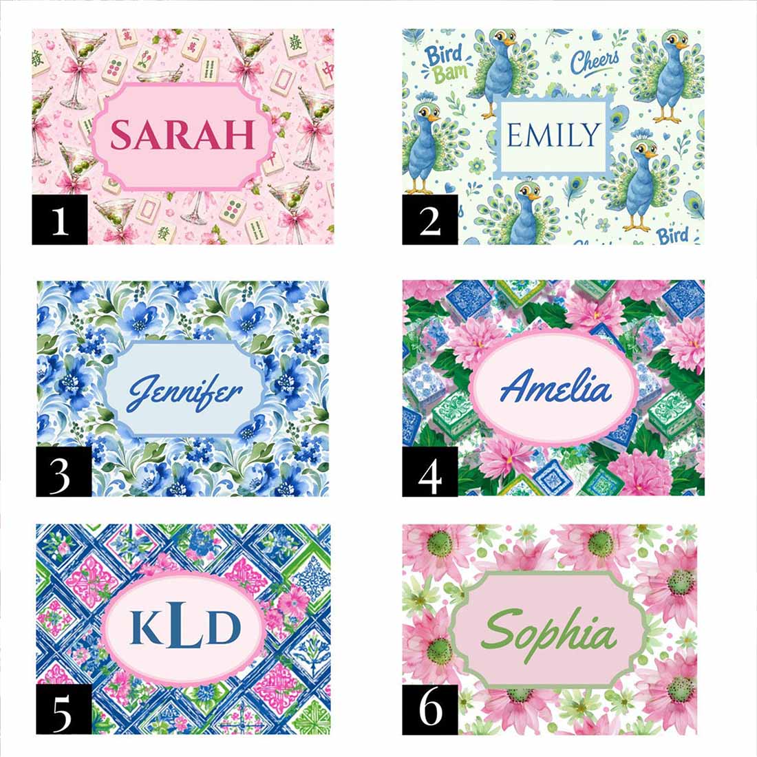 Personalized Mahjong Card Cover and Plastic Sleeve for Large Card National Mahjong League Card Cover Mahjong Gift Her Custom Monogram