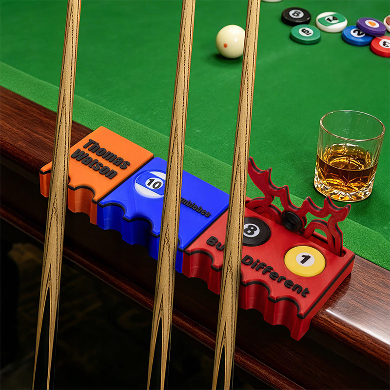 Personalized Dad Built Different Elk Antlers Billiards 2-4 Cues Claw Holder with Text and Pool Ball Marker Sticks Table Accessory Christmas Gift for Billiard Lovers Dad Gift