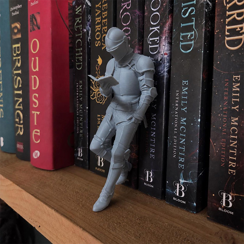 Personalized Medieval Knight Book Nook Armored Book Lover Figurine Fantasy Bookshelf Decor Unique Gift for Readers