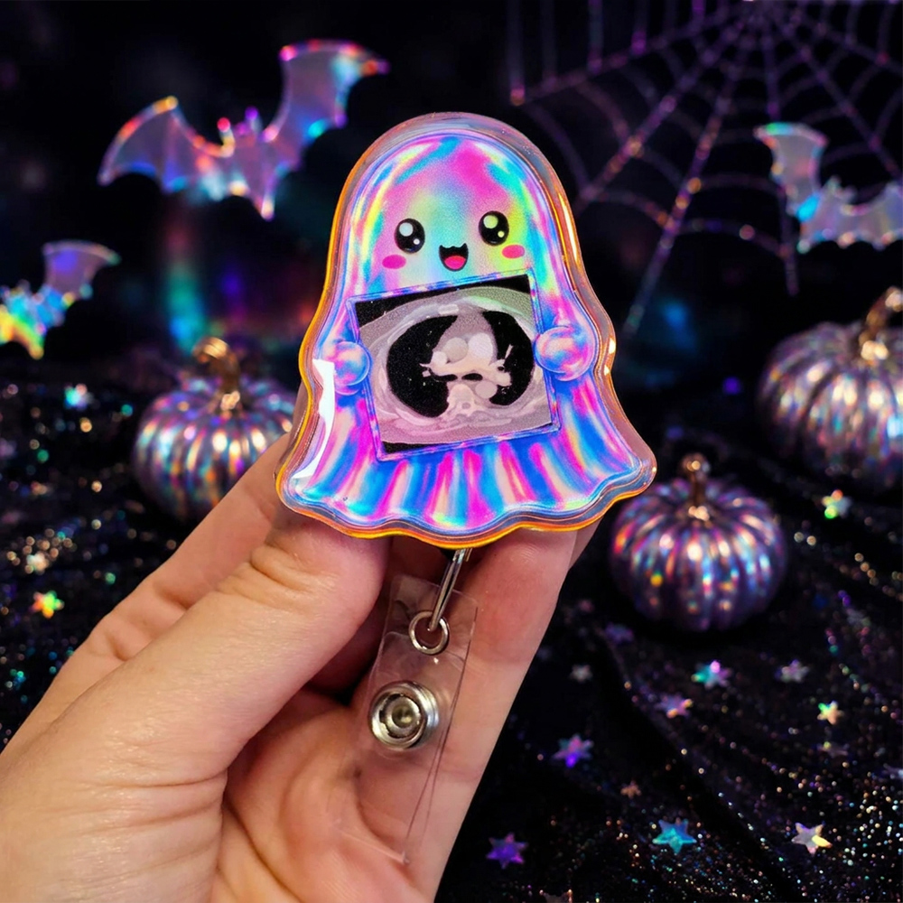 Spooky Ghost Xray Badge Reel  Xray Ghost Badge Reel Radiology Badge Reel