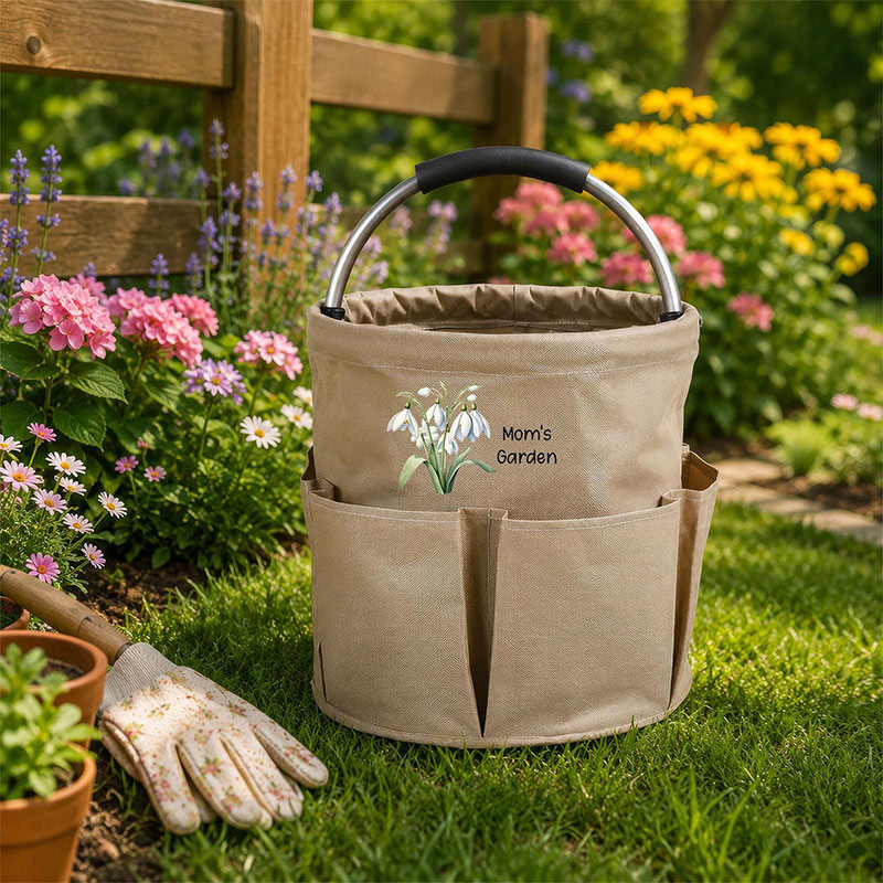 Personalized Garden Tool Tote Bag Gardening Tote Collapsible Oxford Cloth Organizer Gift for Mom Grandma Gardener