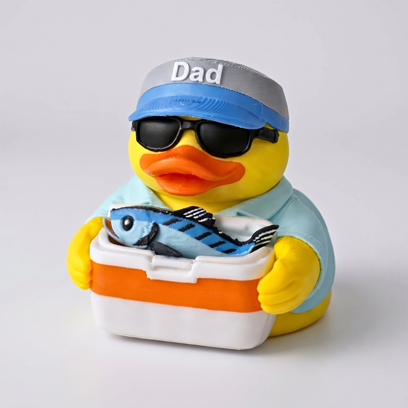 Personalized Fishing Duck Decor Duck for Dad Grandpa Hunter Decoration Cabin Decor Fishing Enthusiast Present Desk Ornament Dashboard Fisherman Funny Gift Tackle Box