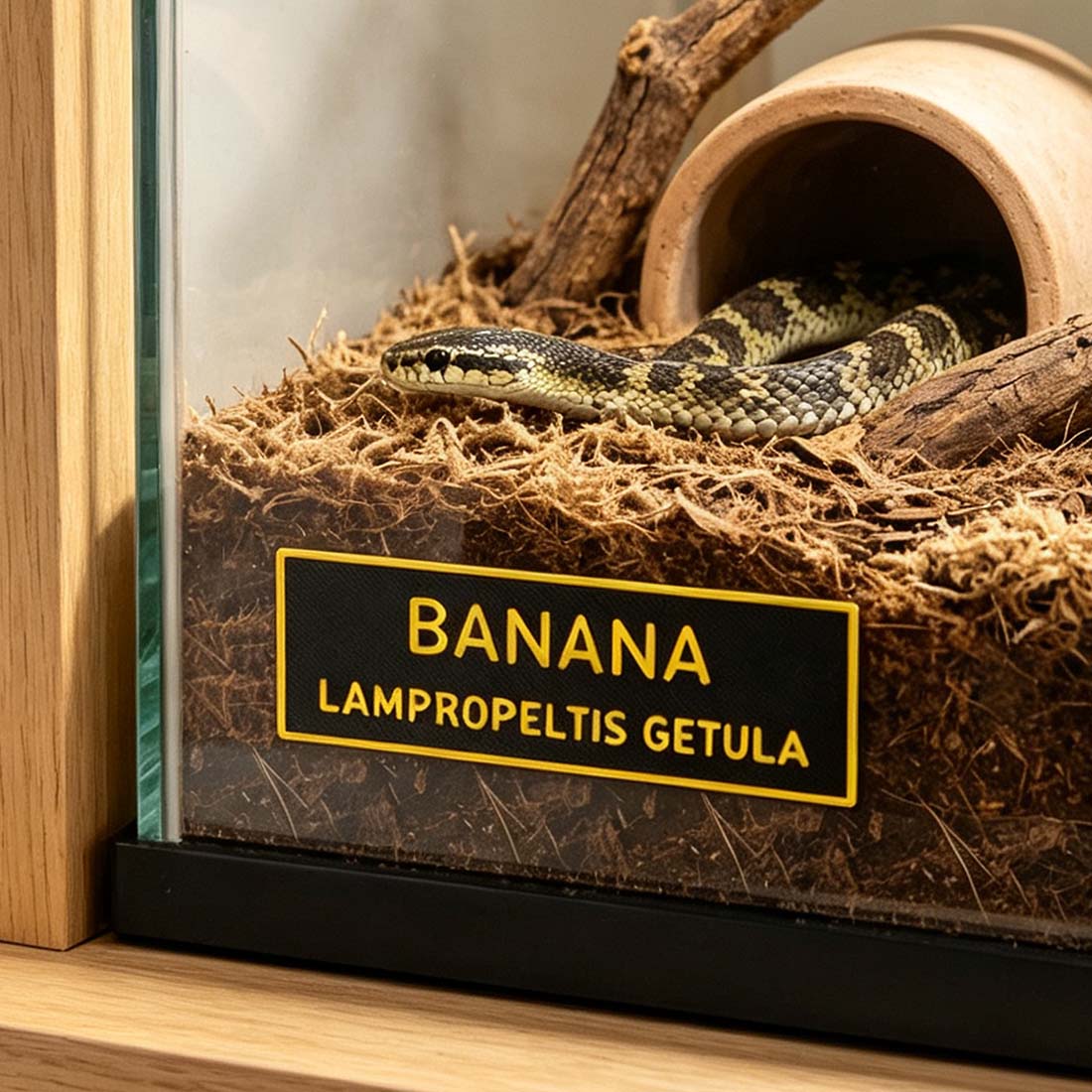 Personalized 3D-Printed Multicolor Magnetic Lizards Snakes Spiders Vivarium Name Sign