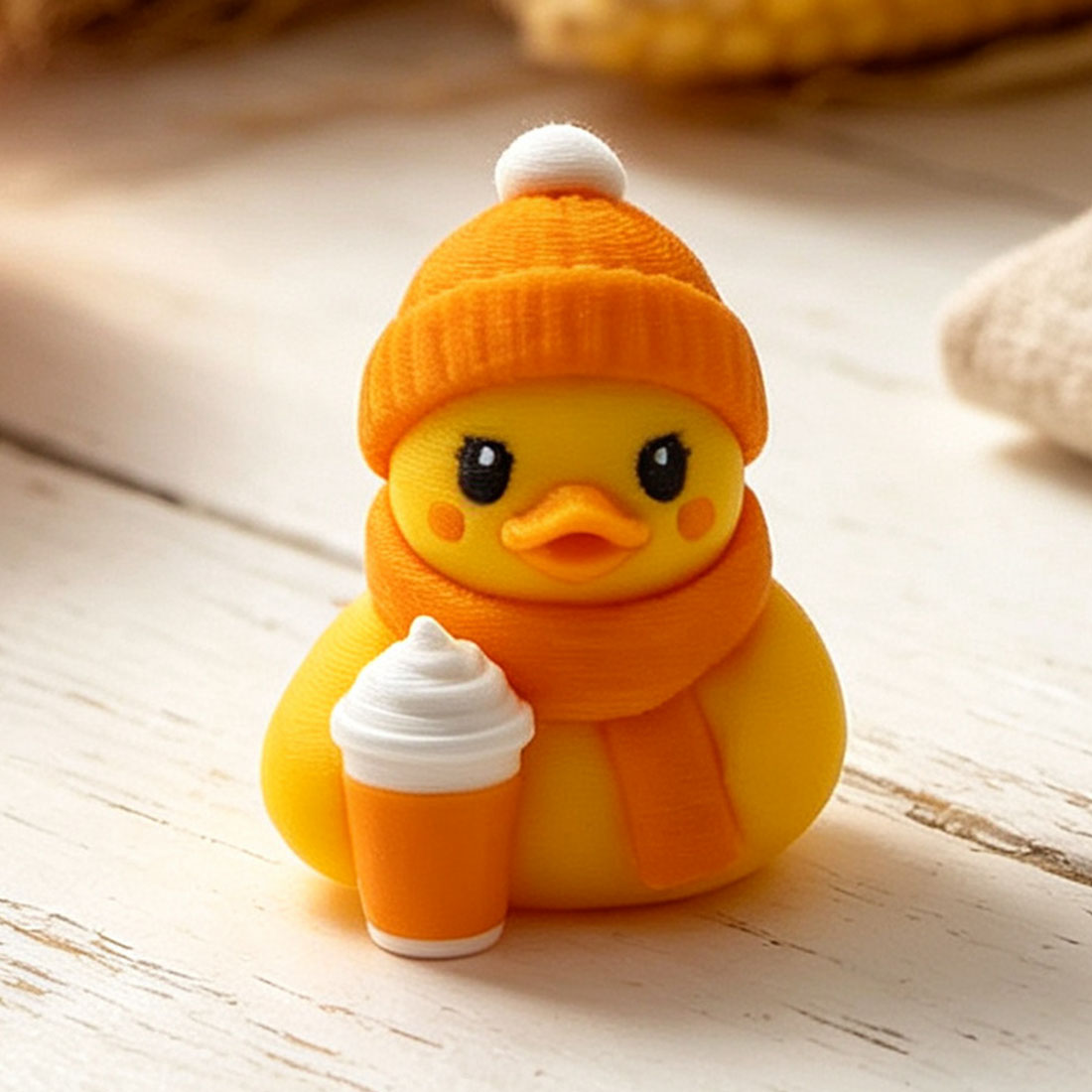 3D Printed Mini Pumpkin Spice Duck Fall Cruise Duck Autumn Duck