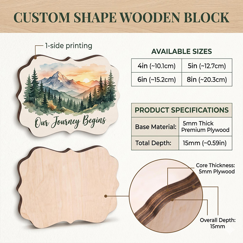 Personalized Family Wooden Block Custom Photo Wooden Block Father’s Day Decor Grandpa Wooden Block Keepsake Family Wood Sign Gift