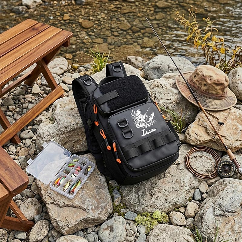 Personalized Rell Cool Dad Fishing Backpack Custom Tackle Bag Angler Gear Organizer Outdoor Waterproof Rucksack Fisherman Gift for Paopa