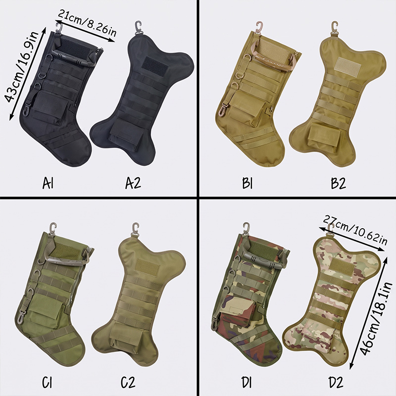 Personalized Tactical Christmas Stockings for Dad Grandpa Custom Camouflage Christmas Stockings Name Christmas Stockings Dog Stockings Gifts for Soldiers Veterans