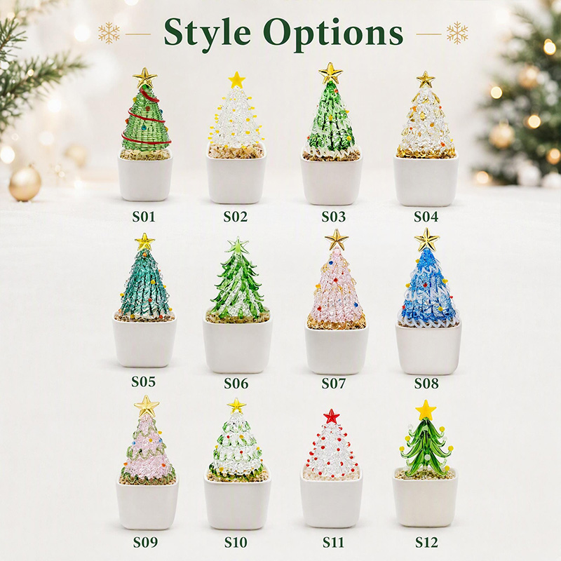 Personalized Stained Glass Christmas Tree Pot Christmas Gift for Grandparents Custom Family Photo Keepsake 2026
