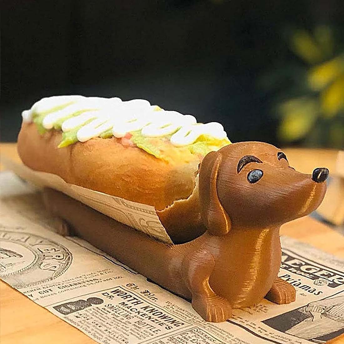 3D Printed Dachshund Hot Dog Holder