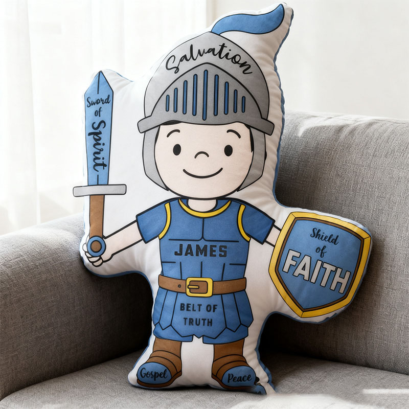 Personalized Armor Of God Pillow with Custom Name Home Decor Christian Pillow Religious Gift for Boys