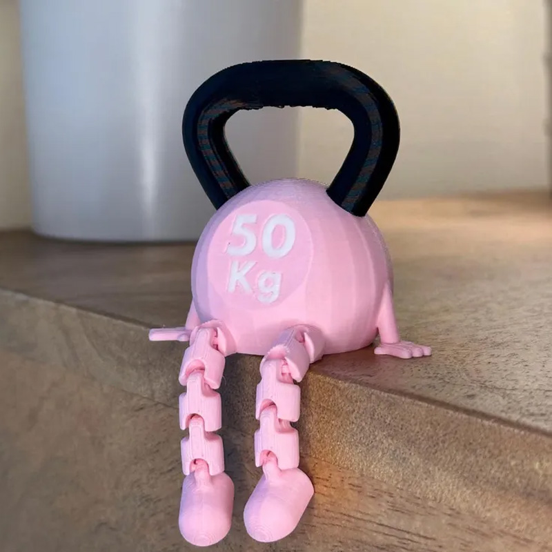Personalized Gym Desk Decor Creative 3D Printed Bell Decorations Kettle Fun Buddy Gym Gift for Weightlifting and Fitness Lovers