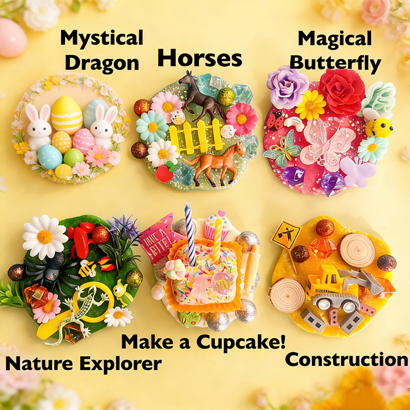 MAGIC Play dough Jars, Play dough kit,Kids Party Favors, Goodie Bags,Birthday Party Favors, Playdoh, Birthday gift for kids, Easter Gifts  for girls and boys 