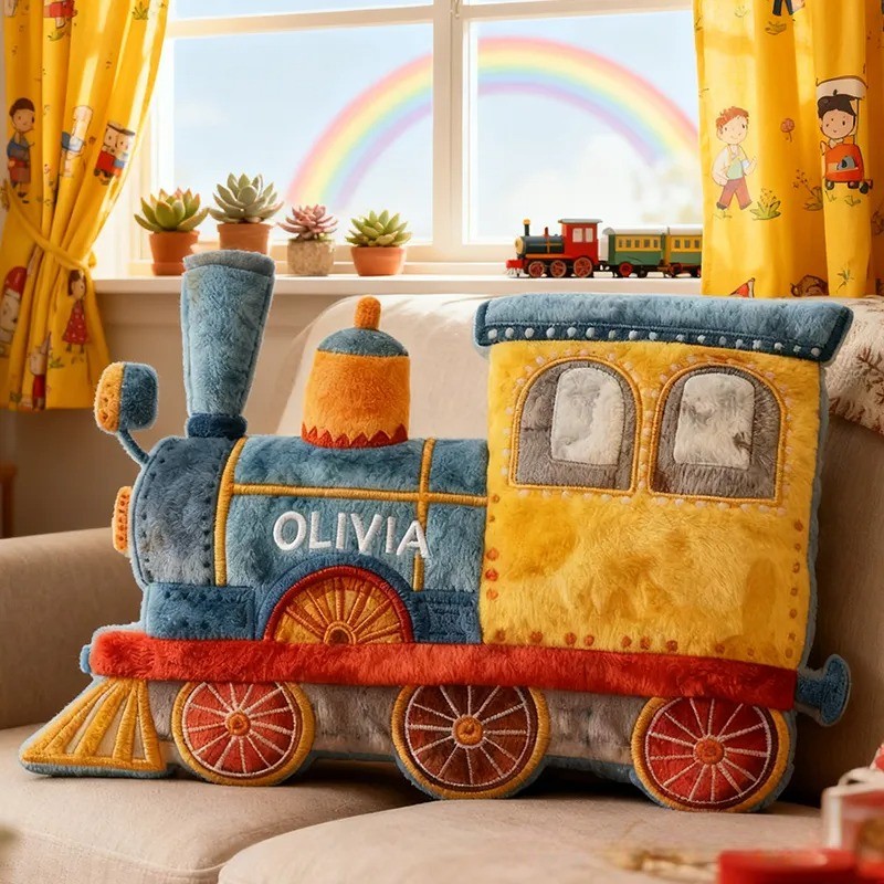 Personalized Train Name Custom Soft Decorative Gift Colorful Railway A
