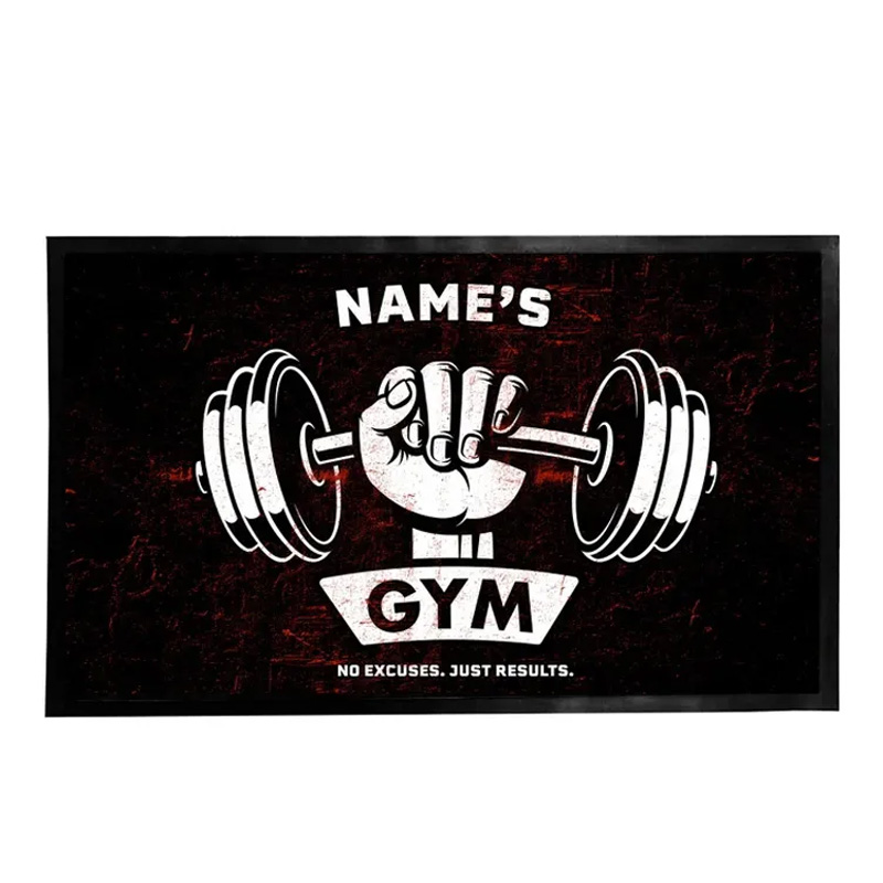 Personalized Home Gym Doormat Name Custom Gifts Present for Gym Lovers
