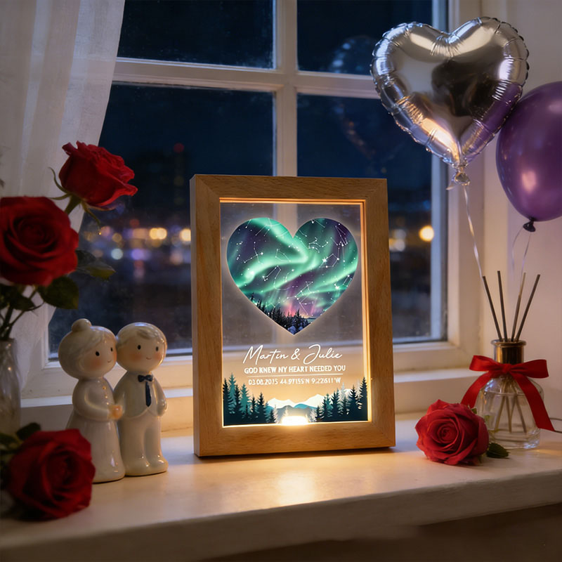 Personalized God Knew My Heart Needed You Star Map LED Night Light with Name and Date Valentines Day Gift Anniversary Gift Romantic Gift for Couple