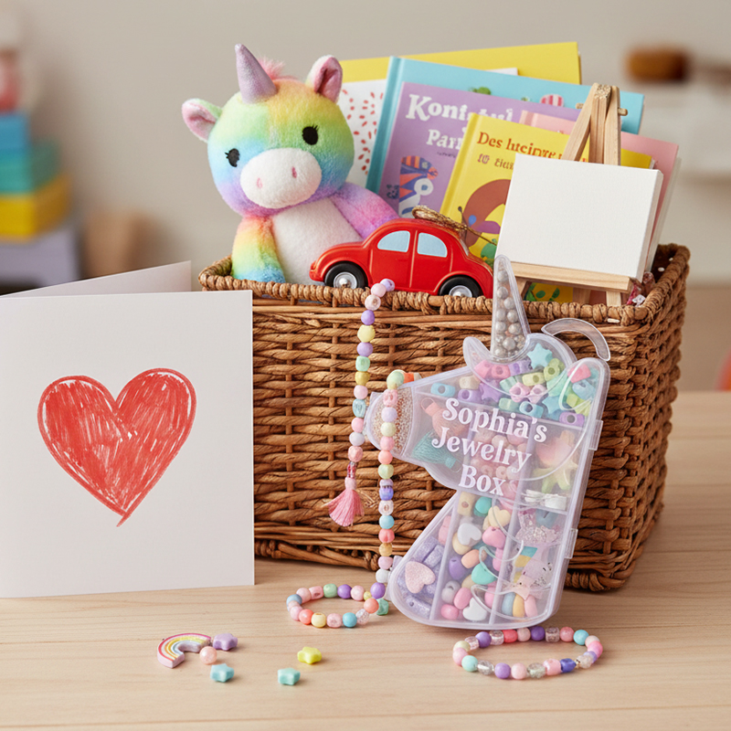 Personalized Unicorn DIY Bead Bracelet Kit Custom Name Jewelry Making Set for Kids Perfect DIY Gift For Kids