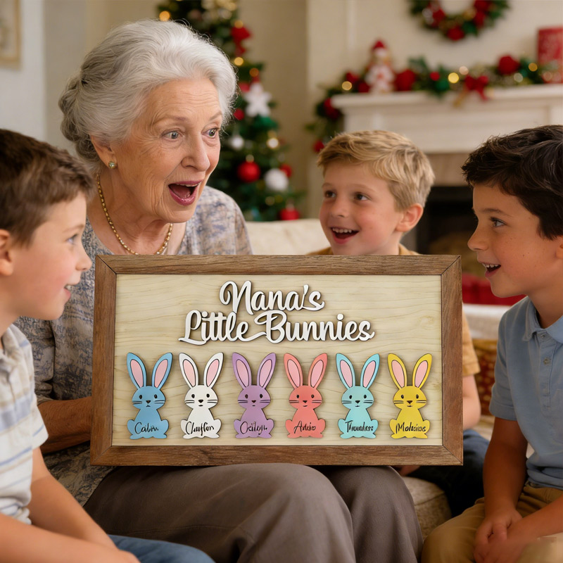 Personalized Grammy's Little Peeps Sign Easter Decor Gift for Grandma Easter Grandma Sign Easter Keepsake Nanas Little Bunnies