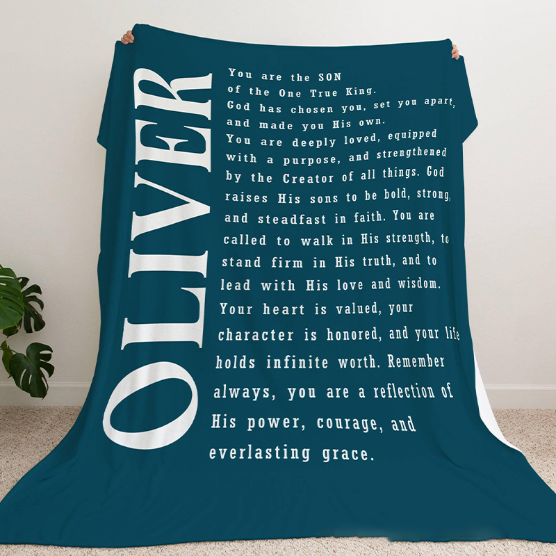 Personalized God has Chosen you Throw Blanket with Custom Name Faith Home Decor Religious Gift Christian Gift 