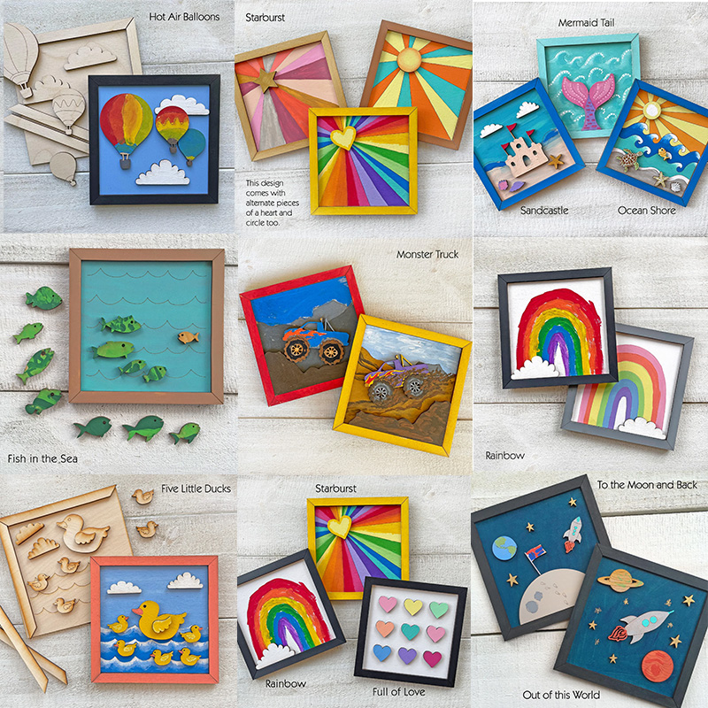 Wooden Painting Projects For Kids Unfinished Wood Crafts DIY Party Favor for kids gift wood Painting craft Kit for boy and girl