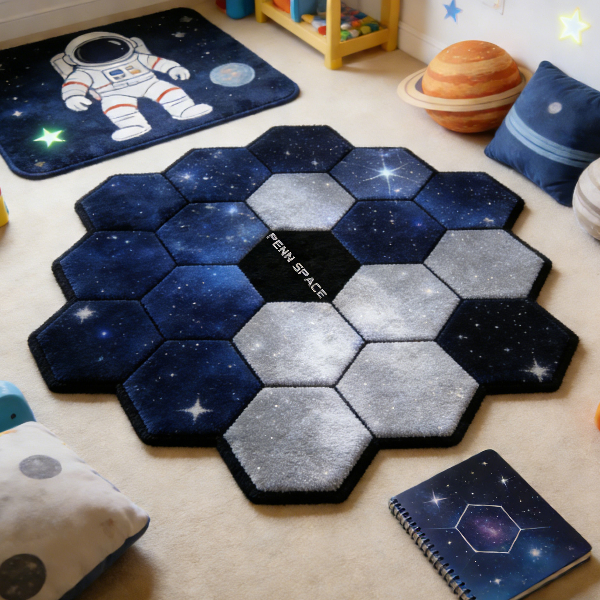 Personalized Telescope Light Up Sign Rug Doormat Gamer Room Decor Gift for Game Geek Lover