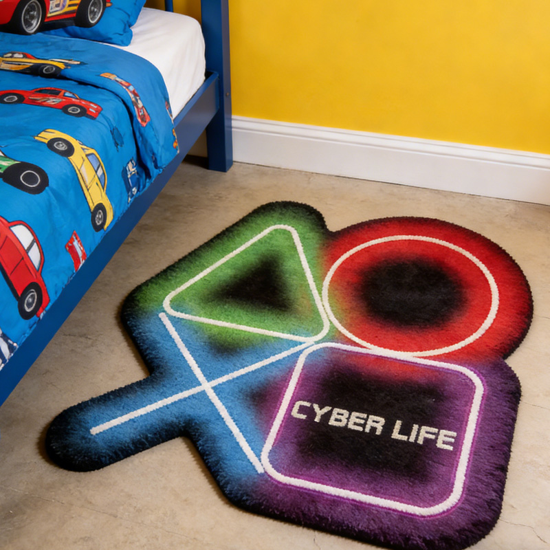 Personalized Game Logo Rug Doormat Gamer Room Decor Gift for Game Geek Lover