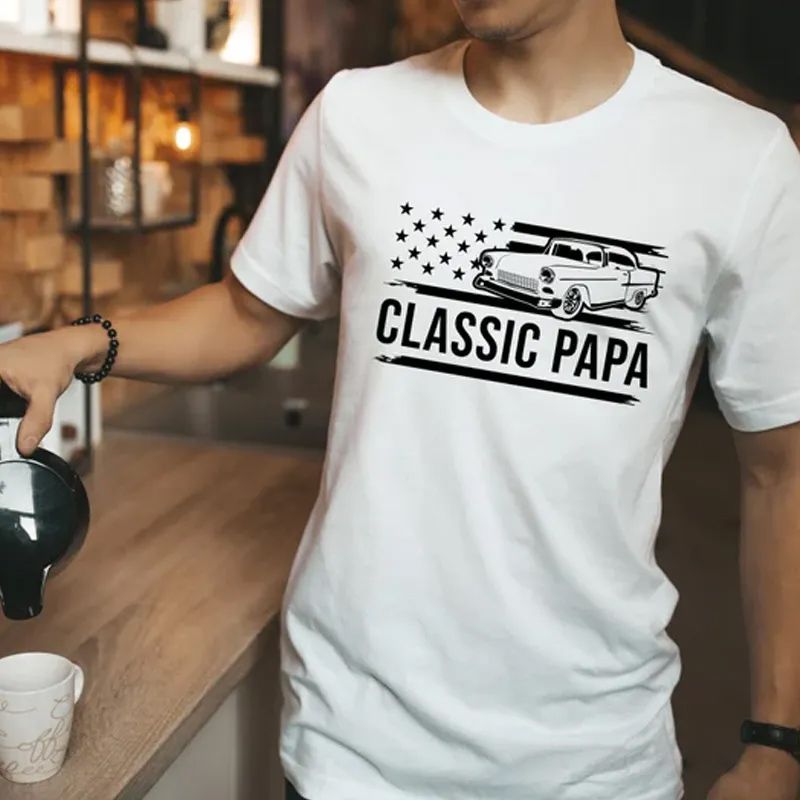 Personalized Grandpa T-Shirt for Fathers Day Gift Classic Papa Shirt I'm a Classic Funny Birthday Shirts Grandfather Gift Birthday Gift Classic Car