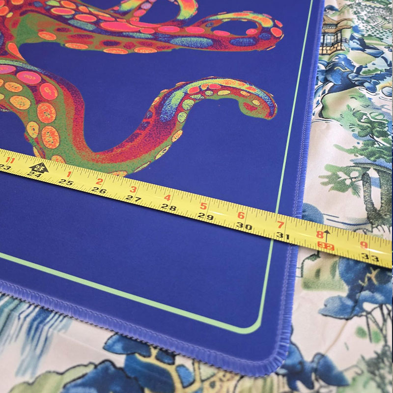 Personalized Mahjong Octopus Mat Accessory Travel Portable Playing Surface Nonslip Backing Noise Reduction Table Protection