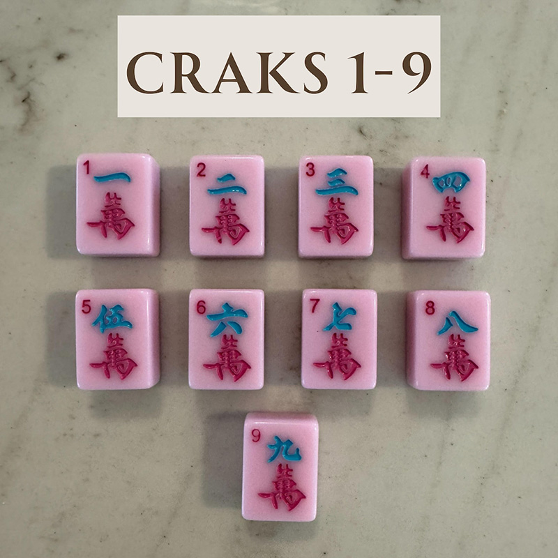 Personalized Mahjong Tile Keychain Pink Tile Monogrammed Mah Jongg Gift