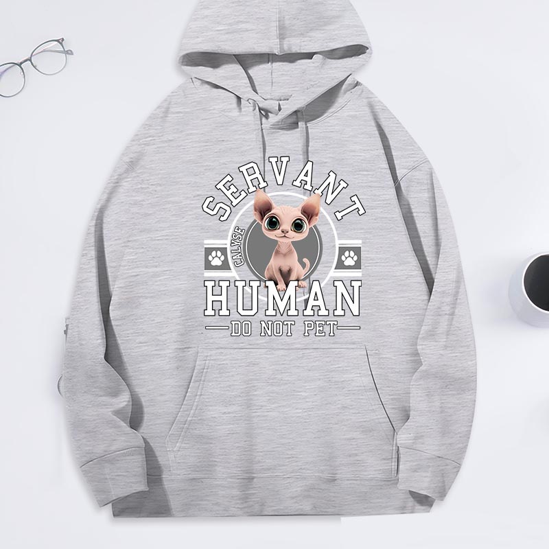 Personalized Cat Lover Human Servant Cartoon Hoodies
