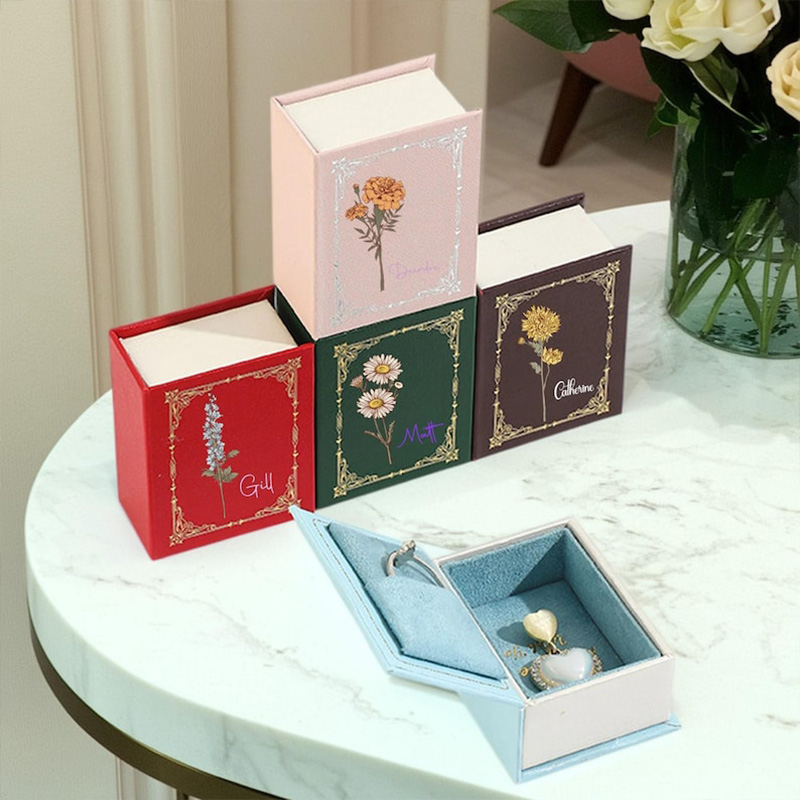 Personalized Wedding Ring Holder Custom Book Ring Box Unique Ring Bearer Box Bride To Be Gift Engagement Gift