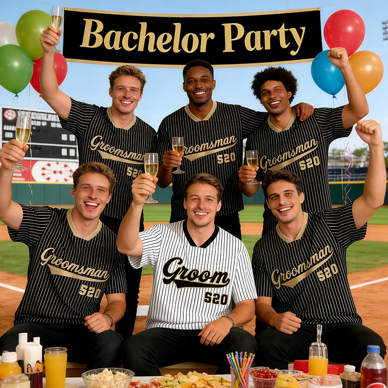 Personalized Groom & Groomsmen Jersey Shirt Bachelor Party Jersey Personalized Name and Number Jersey Groomsmen Proposal Best Man Gift For Him