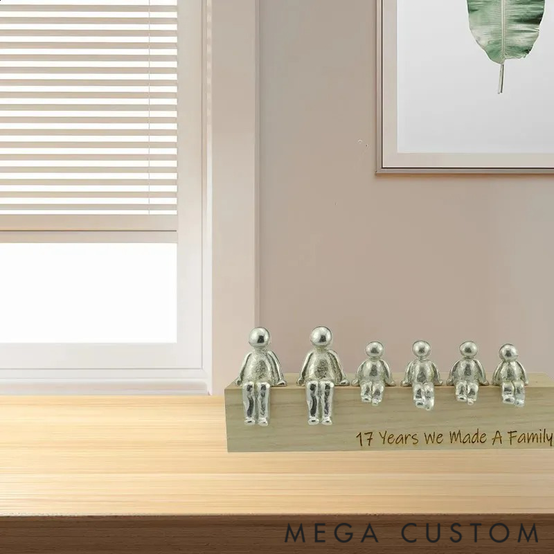 Personalised Choose Your Own Family Combination Metal Sculpture Figurines - Anniversary, Christmas, Fathers Day and Mothers Day Gift Idea